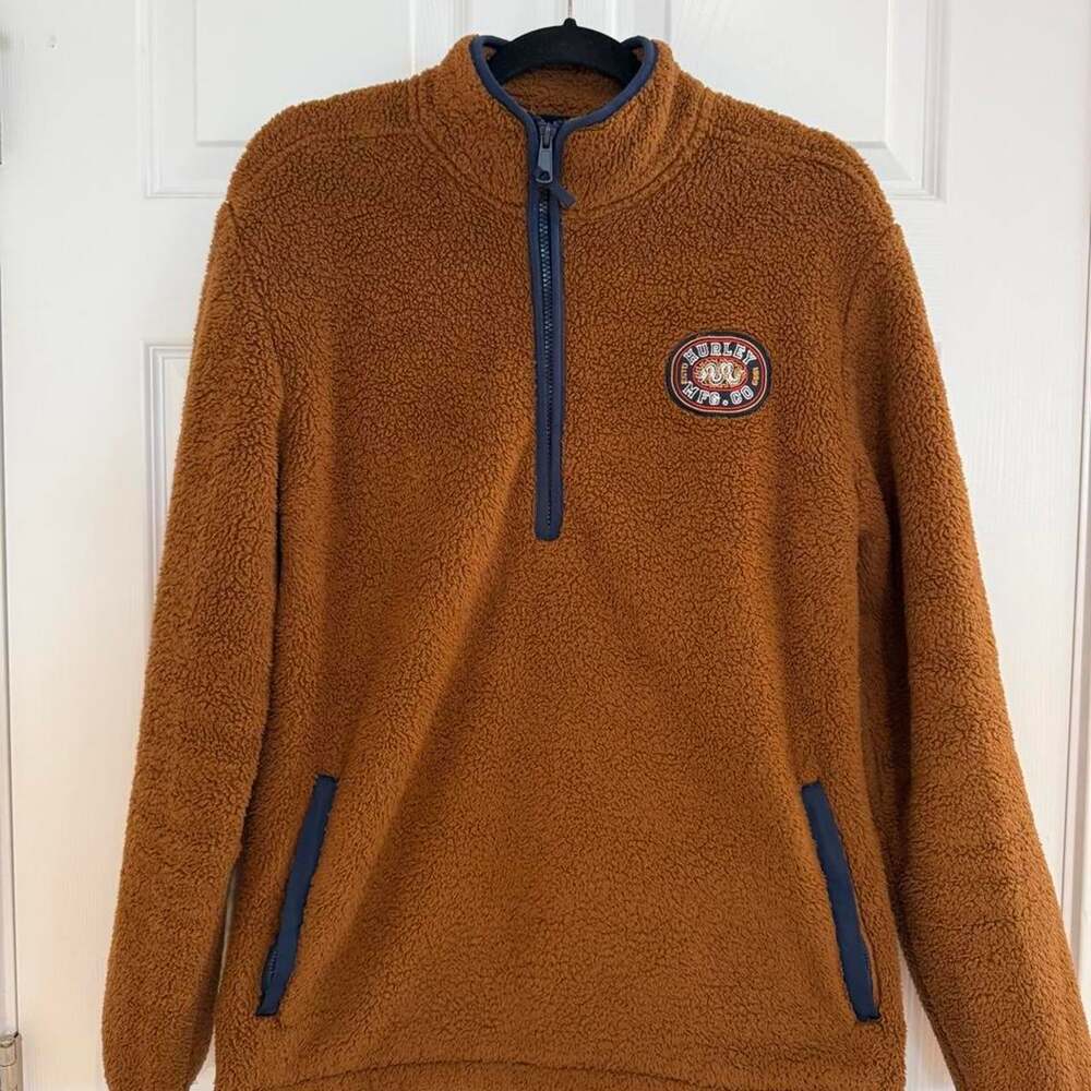 Hurley Men's Brown and Orange Sweatshirt